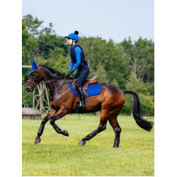 LeMieux Reflective Suede Close Contact Square Schabracke Benetton Blau