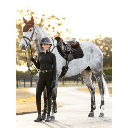 LeMieux Reflective Suede Close Contact Square Schabracke Schwarz