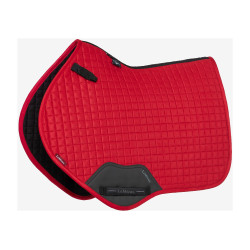 LeMieux Reflective Suede Close Contact Square Schabracke Chilli Rot