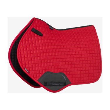 LeMieux Reflective Suede Close Contact Square Schabracke Chilli Rot