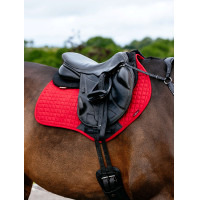 LeMieux Reflective Suede Close Contact Square Schabracke Marineblau