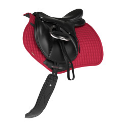 LeMieux Reflective Suede Close Contact Square Schabracke Chilli Rot