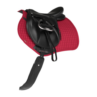 LeMieux Reflective Suede Close Contact Square Schabracke Chilli Rot