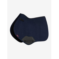 LeMieux Reflective Suede Close Contact Square Schabracke Marine Marineblau