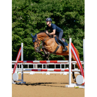 LeMieux Reflective Suede Close Contact Square Schabracke Marine Marineblau