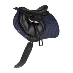 LeMieux Reflective Suede Close Contact Square Schabracke Marine Marineblau