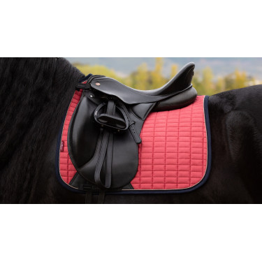 LeMieux Suede Dressage Square Reflective Cranberry Rosa