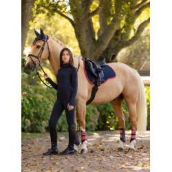 LeMieux Reflektierendes Wildleder Unisex GP Schabracke Marine / Cranberry Marineblau