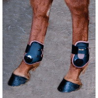 Protèges boulet coque et cuir T de T Marron / noir Protèges boulet coque et cuir T de T Marron / noir