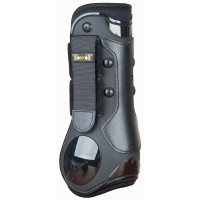 Guêtres coque et cuir T de T Noir / marron Guêtres coque et cuir T de T Noir / marron