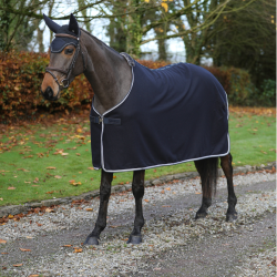 Bucas-Decke Wolle Smaragd Marine Marineblau