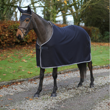 Bucas-Decke Wolle Smaragd Marine Marineblau