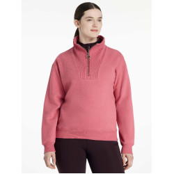 LeMieux Pullover Damen Keira mit Viertelreißverschluss Cranberry Rosa