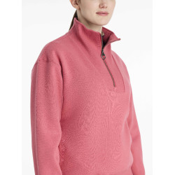 LeMieux Pullover Damen Keira mit Viertelreißverschluss Cranberry Rosa