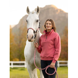 LeMieux Pullover Damen Keira mit Viertelreißverschluss Cranberry Rosa