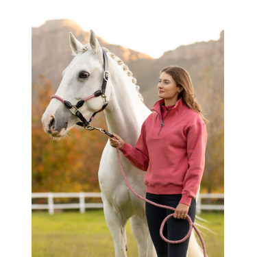 LeMieux Pullover Damen Keira mit Viertelreißverschluss Cranberry Rosa