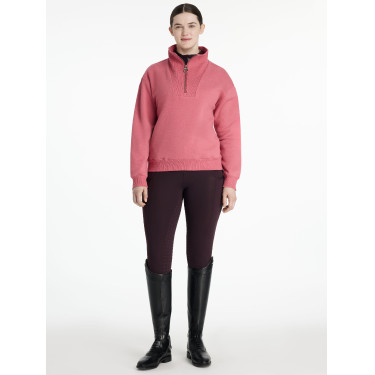 LeMieux Pullover Damen Keira mit Viertelreißverschluss Cranberry Rosa
