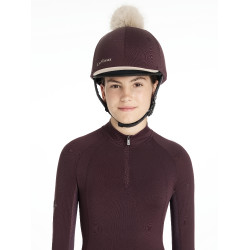 LeMieux Mütze mit abnehmbarem Bommel Klassik Pflaume Lila LeMieux Mütze mit abnehmbarem Bommel Klassik Pflaume Lila