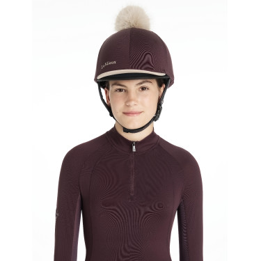 LeMieux Mütze mit abnehmbarem Bommel Klassik Pflaume Lila LeMieux Mütze mit abnehmbarem Bommel Klassik Pflaume Lila