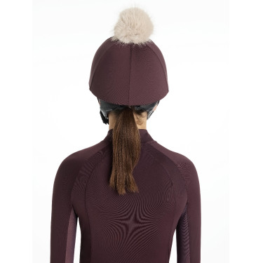 LeMieux Mütze mit abnehmbarem Bommel Klassik Pflaume Lila LeMieux Mütze mit abnehmbarem Bommel Klassik Pflaume Lila