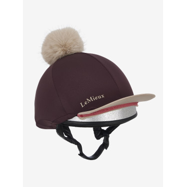 LeMieux Mütze mit abnehmbarem Bommel Klassik Pflaume Lila LeMieux Mütze mit abnehmbarem Bommel Klassik Pflaume Lila