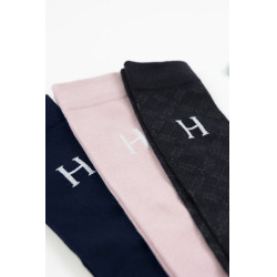 Harcour Aiko Socken im 3er-Pack Marine / hellrosa / Tartan