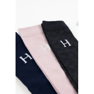 Harcour Aiko Socken im 3er-Pack Marine / hellrosa / Tartan
