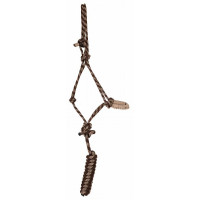 Ethologisches Komfort-Halfter + Führstrick T de T Braun / Beige gemischt Ethologisches Komfort-Halfter + Führstrick T de T Braun / Beige gemischt