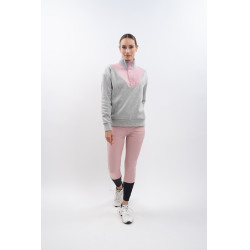 Harcour Ambre Sweatshirt Meliertes Grau / Hellrosa