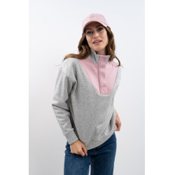 Harcour Ambre Sweatshirt Meliertes Grau / Hellrosa