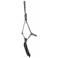 Licol side pull éthologique avec longe T de T Noir / gris Licol side pull éthologique avec longe T de T Noir / gris