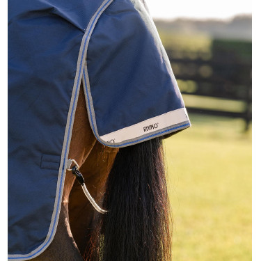 Horseware Rhino Turnout-Decke 100g Schwarz / Titan Grau / Klassisches Blau