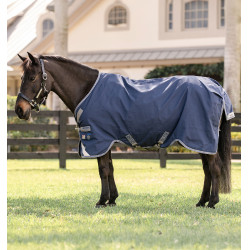 Horseware Rhino Pony Turnout-Decke 250g VL Schwarz / Titan Grau / Klassisches Blau