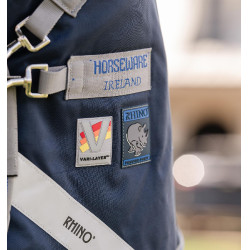 Horseware Rhino Pony Turnout-Decke 250g VL Schwarz / Titan Grau / Klassisches Blau
