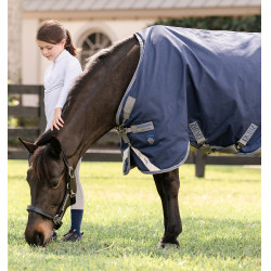 Horseware Rhino Pony Turnout-Decke 0g Schwarz / Titan Grau / Klassisches Blau