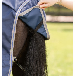 Horseware Rhino Pony Turnout-Decke 0g Schwarz / Titan Grau / Klassisches Blau