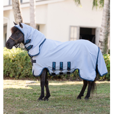 Horseware-Decke mit reißfestem Amigo-Halsteil für Mini Azurblau / Marineblau / Elektrischblau