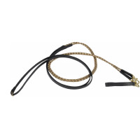 Deutsche Zügel aus Seil und Leder T de T Braun / Beige