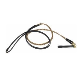 Deutsche Zügel aus Seil und Leder T de T Braun / Beige