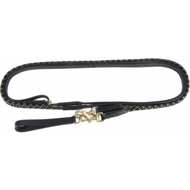 Deutsche Zügel aus Seil und Leder T de T Schwarz