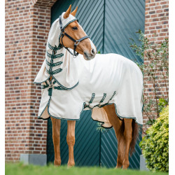 Komplettdecke Horseware Rambo Hoody Pony 0g Kreide / Jägergrün / Silber
