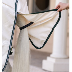 Komplettdecke Horseware Rambo Hoody Pony 0g Kreide / Jägergrün / Silber Weiß