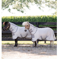 Fliegendecke Horseware Amigo Bug Rug Petite 0g Silber / Titan-Grau / Silber