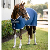 Abschwitzdecke Horseware Amigo Jersey 0g Marine / Titan Grau / Silber
