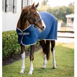 Abschwitzdecke Horseware Amigo Jersey 0g Marine / Titan Grau / Silber