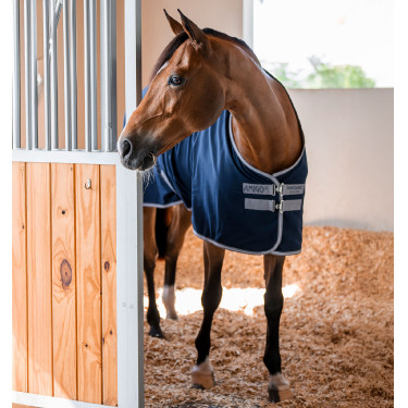 Pferdedecke Horseware Amigo Delphinium 0g Marine / Titan Grau / Silber