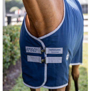 Pferdedecke Horseware Amigo Delphinium 0g Marine / Titan Grau / Silber Pferdedecke Horseware Amigo Delphinium 0g Marine / Titan Grau / Silber