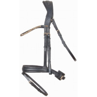 Anatomisches Kopfstück Hopper T de T Strass-Zaum Braun / Silber
