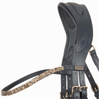 Anatomisches Kopfstück Hopper T de T Strass-Zaum Braun / Silber