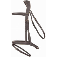 Trensenzaum anatomisches Kopfstück Velazquez T de T Braun / Beige Trensenzaum anatomisches Kopfstück Velazquez T de T Braun / Beige